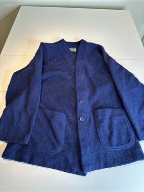 Malden Navy Pea Coat with Patch Pockets
